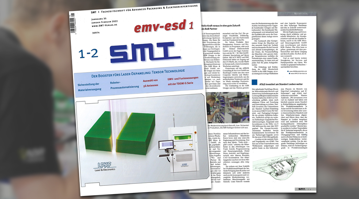 Artikel im SMT Magazin und Fachzeitschrift für Advanced Packaging & Elektronikfertigung